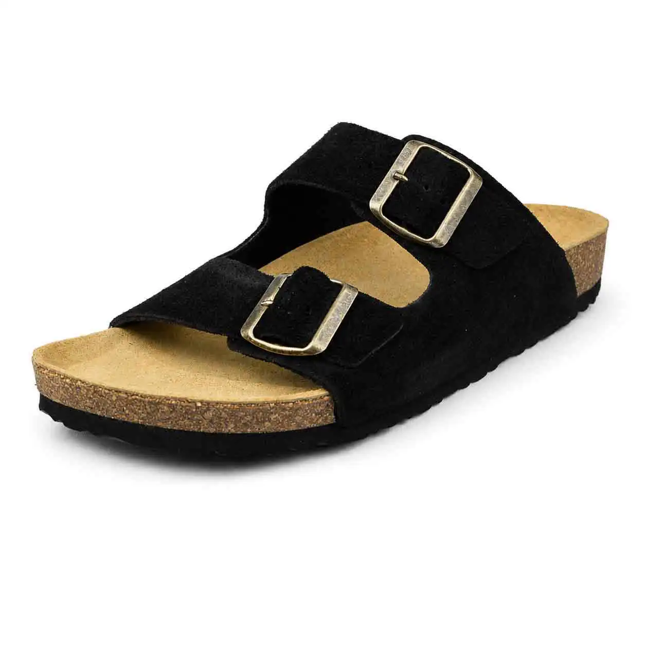 Sandale pour homme s030-1 Noir daim.
